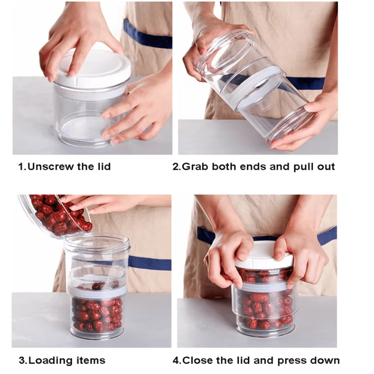 Airtight 1400ml To 850ml High Quality Food Storage Container Airtight ...