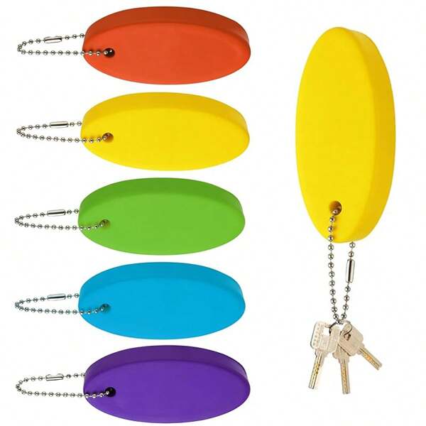 1 pieza Llavero flotante con forma de barco, llavero flotante ovalado para llaves de barco, llavero flotante para navegación, pesca, surf, accesorios de automóvil, dije para bolso, mochila para la escuela, estilo gótico y Y2K