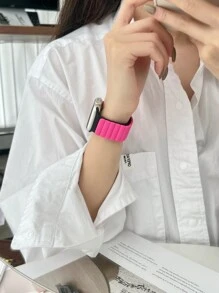 2条时尚可调节磁性硅胶表带和柔软镂空保护表壳，兼容 38/40/41/42/44/45/46/49mm，兼容 Series Ultra/SE/11/10/9/8/7/6/5/4/3/2/1 - 多色(無手錶) - 查看 5