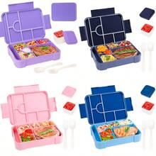 1pc Divided Sealed Fruit Box Salad Box, Work Microwave Oven Heating Bento Box, Lunch Box With Compartments, Bento Box, Leak-Proof Lunch Box, Snack Box, Suitable For Work And Travel(Stickers Need To Be Purchased Separately) - Multicolor - View 6