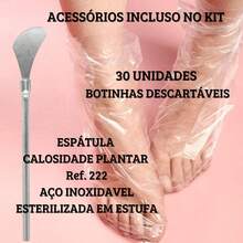 Calox Gel Kit 400ml Cora Callus Remover With Callus Spatula 222 And 30 Disposable Booties - 白色 - 查看 3