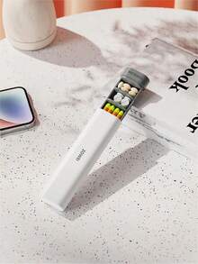 1 件便携式 7 天药盒收纳盒，提醒每天服药 3 次 - 彩色 - 查看 4