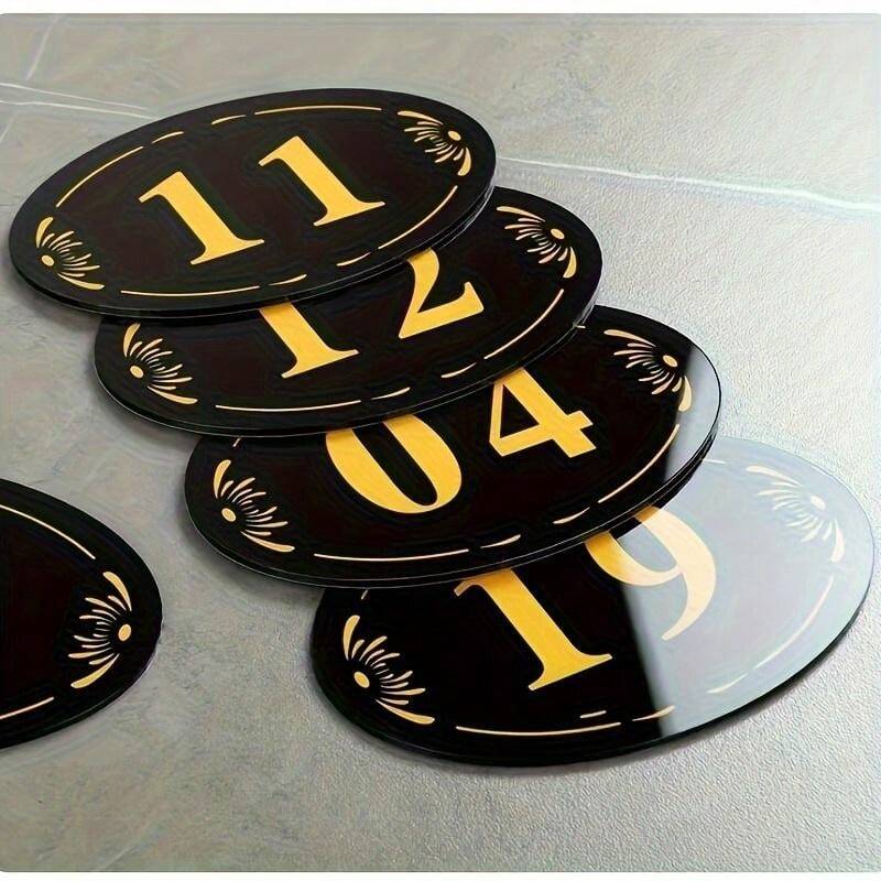 SOWAKA Set Di 2 Decorazioni Per Torte Con Numeri 0-9 In Acrilico Oro A Specchio | 4x3 Cm, Riutilizzabili, Per Compleanni, Matrimoni E Feste