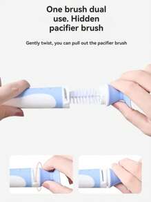 婴儿奶瓶刷 奶嘴清洁刷 尼龙奶瓶刷 水瓶清洁刷 长柄旋转杯刷 保温杯清洁刷