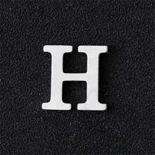 1pc Personalized 26pcs English Letter Metal Lapel Pin, Silver Color, Suitable For Jacket Or Sweater Decoration, Everyday Wear For Couples - Brooch - View 45