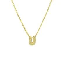 New Fashionable Multifunctional 26pcs English Letter Necklace, Women Copper Cubic Zirconia Letter Pendant