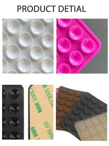 Giá đỡ điện thoại có cốc hút 1PC, Vỏ điện thoại hút silicon hai mặt, Ống hút silicon, Cốc hút silicon Vỏ điện thoại hình vuông ở mặt sau Cốc hút silicon, Cốc hút điện thoại di động silicon lớn Cốc hút cho điện thoại Đồ chơi Fidget rảnh tay Giá đỡ điện thoại trong gương tắm để chụp ảnh tự sướng và quay video - Nhiều màu - Xem 6