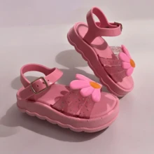 Papete Infantil Slide Baby Rabbit Sandal 19 To 26 Light And Comfortable Rabbits Beautiful Colors Super Promotion - 淺粉色 - 查看 2