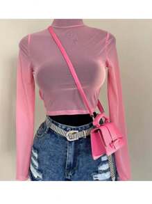 Blusa Mesh - Rosa Pálido - Ver 2