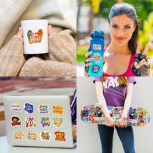 100 张科学贴纸散装，适用于手机笔记本电脑手提箱笔记本水瓶的励志贴纸，乙烯基防水化学贴纸，适合青少年成人