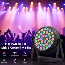 15W Stage Par Light 36 RGB LED With Remote Controller DMX512 Sound Control For Home Carnival Party Musical Show Wedding Club Bar KTV Disco DJ - 2個 - 查看 2
