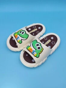 1 Paar Kinder Cartoon PVC Offene Zehensandalen, bequem rutschfest für Zuhause, Badezimmer, Sommer