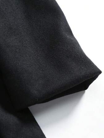 Abrigo largo de hombre con cuello alto, doble bolsillo y abotonadura sencilla, para otoño e invierno