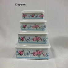 4pcs Rectangular Food Storage Containers Set For Refrigerator & Microwave, Reusable Containers For Storing Vegetables, Fruits, Spices, Butter Etc.