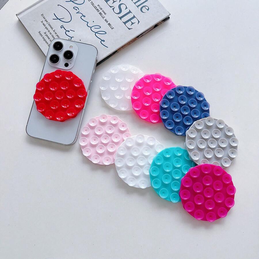 1 chiếc cốc hút hai mặt tròn mới với 19 miếng nhiều màu sắc, cốc hút silicon chống trượt có khả năng hấp thụ mạnh, giá đỡ điện thoại di động - Nhiều màu - Xem 1