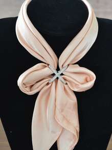 1 件优质水晶 X 设计围巾夹，优雅百搭的情人节女士胸针配饰 - A - 查看 3