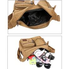 大容量男士户外帆布包、工具包、单肩包、韩版复古休闲包、运动背包、斜挎包 万圣节 圣诞节 冬季 秋季 圣诞礼物 男士包 侧包 男士笔记本电脑礼物 户外 感恩节 旅行钱包 节日收纳包 手提包 运动包 单肩包 沙滩包 健身包 男士礼物 徒步旅行 学生 多功能 便携 时尚休闲 爸爸礼物 男朋友礼物 度假 趣味礼物 男士胸包 男士侧包 挎包 皮包 流浪包 腰包 - 彩色 - 查看 5