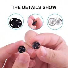 100Pcs Sewing Hooks And Eyes Set Sew-On Snap Buttons DIY Clothing Button Sewing Closures Snaps Kit For Clothes Bags Sewing Craft