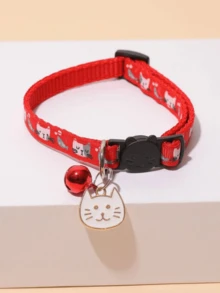 1 pieza Collar para mascotas diseño de gato de dibujos animados para perros y gatos - Multicolor - Ver 5