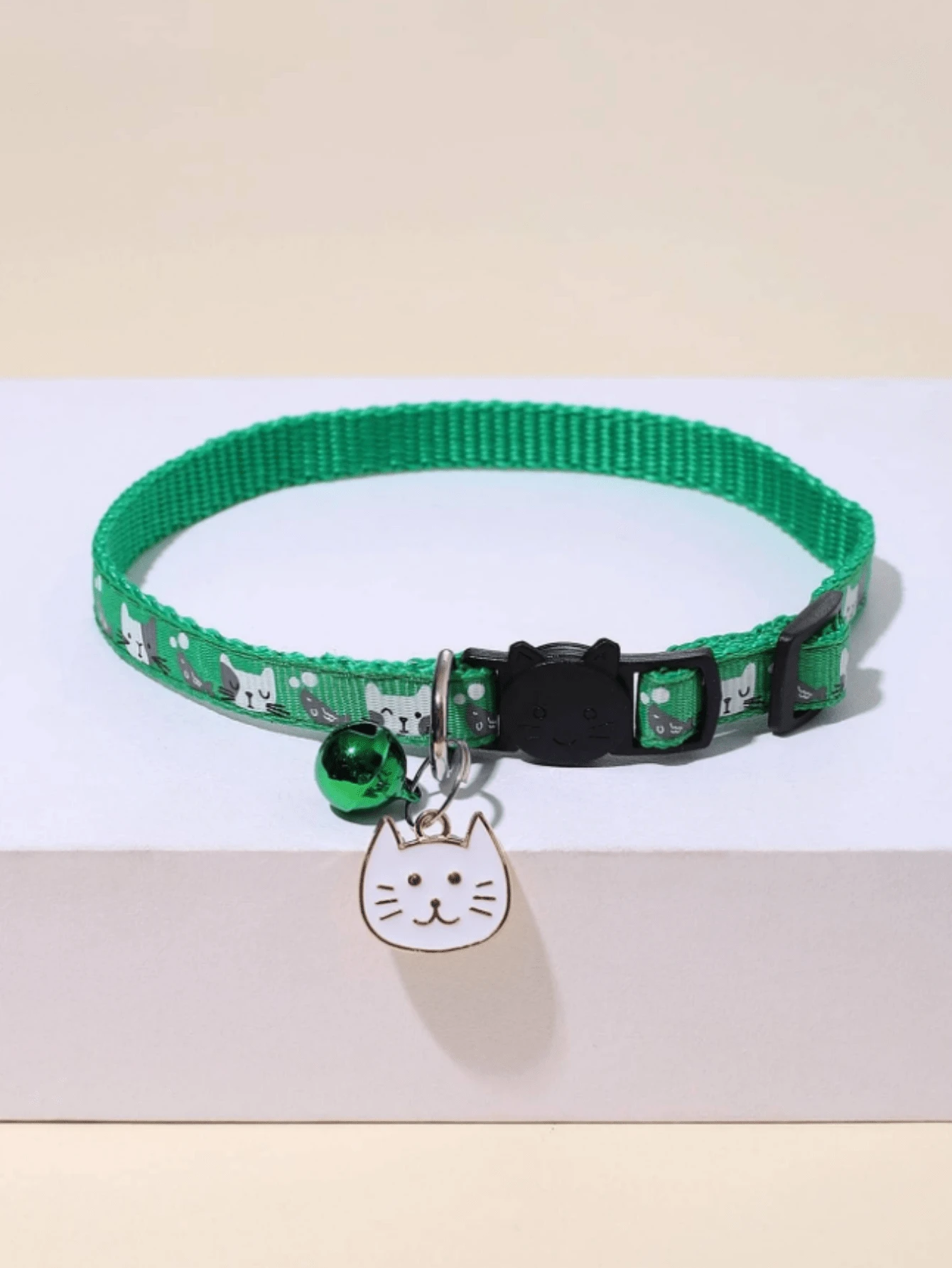 1 pieza Collar para mascotas diseño de gato de dibujos animados para perros y gatos - Multicolor - Ver 1