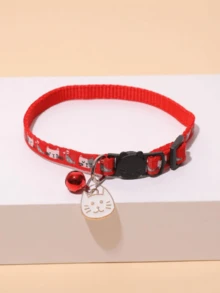 1 pieza Collar para mascotas diseño de gato de dibujos animados para perros y gatos - Multicolor - Ver 6