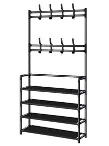 Estante Zapatera Organizador de Zapatos Perchero Multifuncional,Zapatero para armario,3/4/5 capas elegir - Negro - Ver 7
