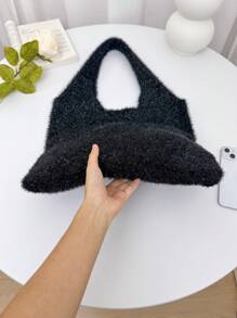 ENBEI Lightweight, Portable, Stylish, Simple Glitter Detail Crochet Bag Glitter Knitted Evening Bag Women Shiny Handbags Luxury Women Handbags Ladies Clutch Bag For Party Wedding Bride Bridesmaid Bags Prom Elegant Ladies Suitable For Teen Girls, Female College Students, Work, Business, Commuting, Mother's Day Gift, Gift For Mom,