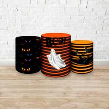Trio Kit Sublimated Cylinder Decorative Covers Party And Birthday Decoration Various Themes Halloween Party Dark Fantasy Suspense Fear - Vỏ xi lanh 582 - Xem 2