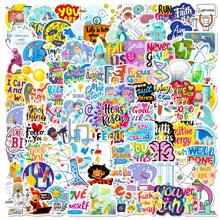 100 张科学贴纸散装，适用于手机笔记本电脑手提箱笔记本水瓶的励志贴纸，乙烯基防水化学贴纸，适合青少年成人