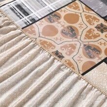 3 Bộ chăn ga gối đệm in hoa hình học bằng vải Flannel bằng vải Flannel (1 chiếc váy ngủ + 2 chiếc vỏ gối) Không có gối lót, cho phòng ngủ & khách sạn - Năm tháng thật yên tĩnh - Xem 8
