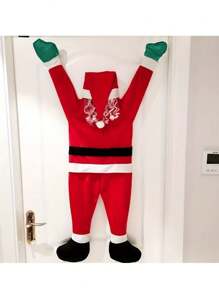 1 件圣诞老人墙饰、节日挂饰、圣诞节趣味墙/窗饰、适用于圣诞节家居装饰、圣诞节 - 紅色 - 查看 2