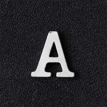 1pc Personalized 26pcs English Letter Metal Lapel Pin, Silver Color, Suitable For Jacket Or Sweater Decoration, Everyday Wear For Couples - Brooch - View 51