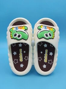1 Paar Kinder Cartoon PVC Offene Zehensandalen, bequem rutschfest für Zuhause, Badezimmer, Sommer