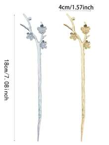 1 件剑发簪复古发夹中国女士发筷子别针复古装饰头发 DIY 配饰（银色、黑色、金色） - 彩色 - 查看 5