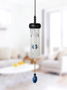 1pc Wood & Metal Wind Chime Hanging Decor, Home Ornament, Gift, Car Decor - Multicolor - View 18