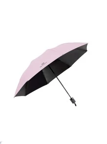 1pc 8-Rib Manual Brolly Umbrella, Black, Dual Use Rainproof & UV Protection