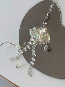 1 件神奇水母透明金属弧形浪漫手机链、钥匙扣，适用于耳机盒、包、手机、钥匙礼品纪念品汽车配件包魅力学院可爱哥特 Y2k - 彩色 - 查看 5