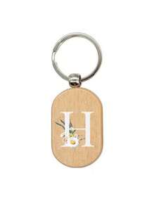 1 件雏菊字母 A-Z 图案木质钥匙扣、首字母木质吊坠、可雕刻的创意小礼物、包包吊坠、木质标签、钥匙扣、戒指、雕刻空白木板、DIY 配件 - 杏色 - 查看 22