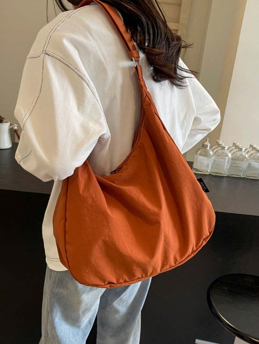 Túi đeo chéo vai thời trang nữ, dung tích lớn, đa năng, thương hiệu Mỹ cổ điển, túi đeo chéo vải có thể giặt được, túi nhỏ - trái cam - Xem 1
