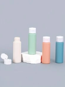 4 件 50ml 挤压旅行瓶套装，防漏便携式可再填充和挤压洗发水、乳液和洗漱用品，便携式化妆品乳液洗发水储存容器，带翻盖化妆品空液体容器便携式工具补充装 - 彩色 - 查看 5