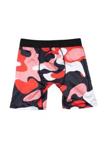 4pcs/Pack Men's Printed Long Boxer Briefs - Multicolor - View 3
