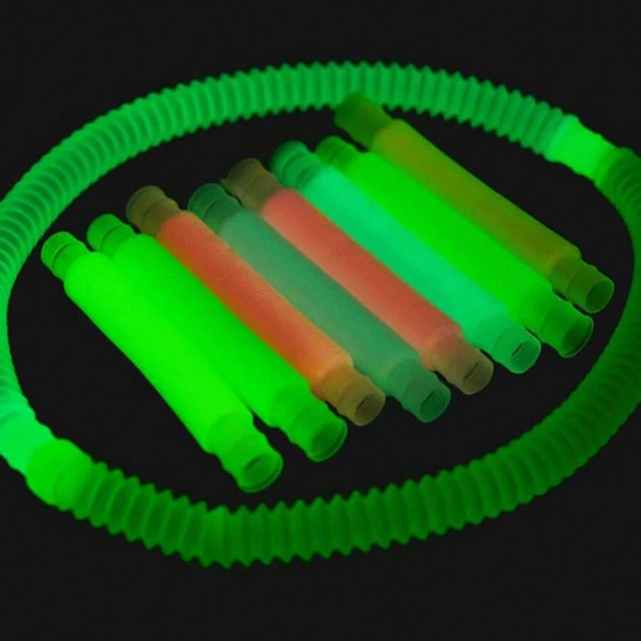 2/5/10/20/30pcs Glow-In-The-Dark Marble Tubes, Colorful Sensory Fidget Toys, Fine Motor Skill Toys, Stress & Anxiety Relief, Suitable For Adults, Birthday Party Favors, Gift Bag Fillers, Piñata Fillers, Random Colors - Multicolor - View 1