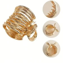 金属发爪夹，小爪夹适合高马尾辫，鲨鱼发夹适合浓密长发女士女孩优雅发饰 - 彩色 - 查看 3