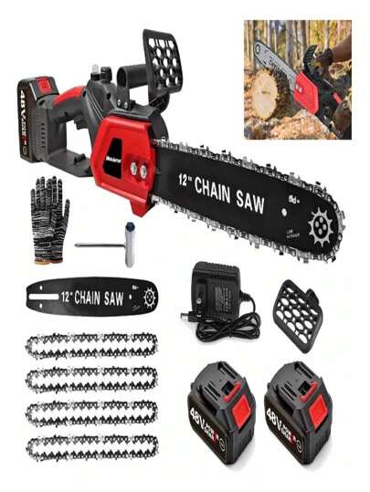 Motosierra Eléctrica Inalámbrica Portatil Sin Escobillas