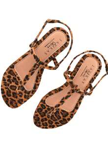 Women's Velvety Flat Sandals Ounce Special Size From 34 To 42 - 鏽棕色 - 查看 4