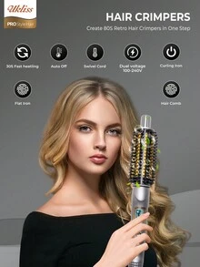 32mm Thermal Brush Anti-Scald Volumizing Brush Heated Round Brush - UK Plug(220-240V) - View 3