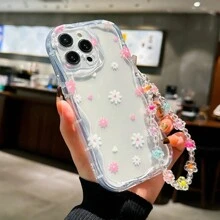 Ốp lưng điện thoại hình hoa trái tim dễ thương, đệm khí, chống nứt, màu hồng, tương thích với Apple 15/11/12/13/14/XR/XS/Pro/Max, chống nước, chống sốc, chống rơi, chống trầy xước, phù hợp cho cả nam và nữ - Hồng - Xem 4