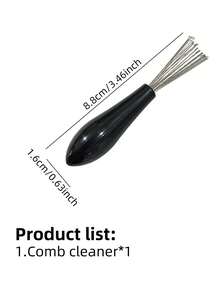 1pc Hair Brush Cleaner Tool Hairbrush Cleaning Rake Hair Brush Cleaner Hair Dirt Remove Comb Embedded Tool Salon Home Pick Plastic Handle - Multicolor - View 5