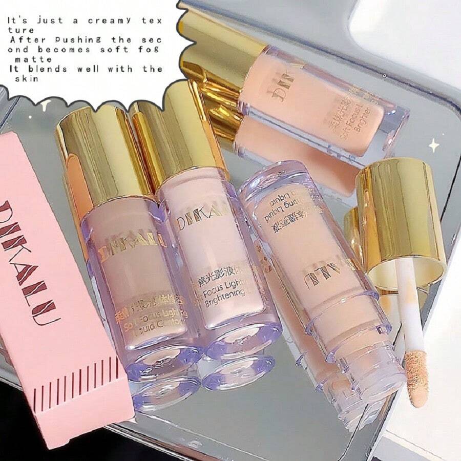 DIKALU 液體遮瑕,1入組高度遮瑕保濕面部彩妝產品液體輕便遮瑕強力遮瑕
