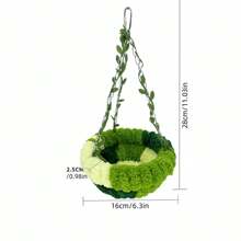 1pc Parrot Sleep Nest Mori Style Hammock Tiger Skin Peony Featured Bird's Nest Bird Cage Hanging Supplies Parrot Nest Swing Fashion Creativity Comfortable Parrot Nest Bird's Nest,Pet Toys - Multicolor - View 7